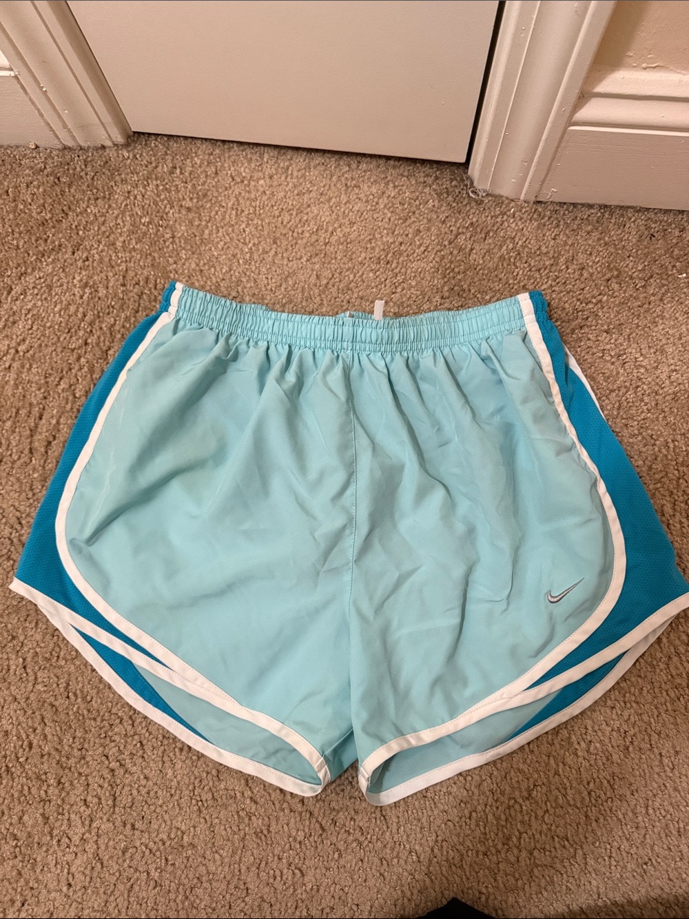 Nike Women's Aqua/Teal Athletic Running Shorts